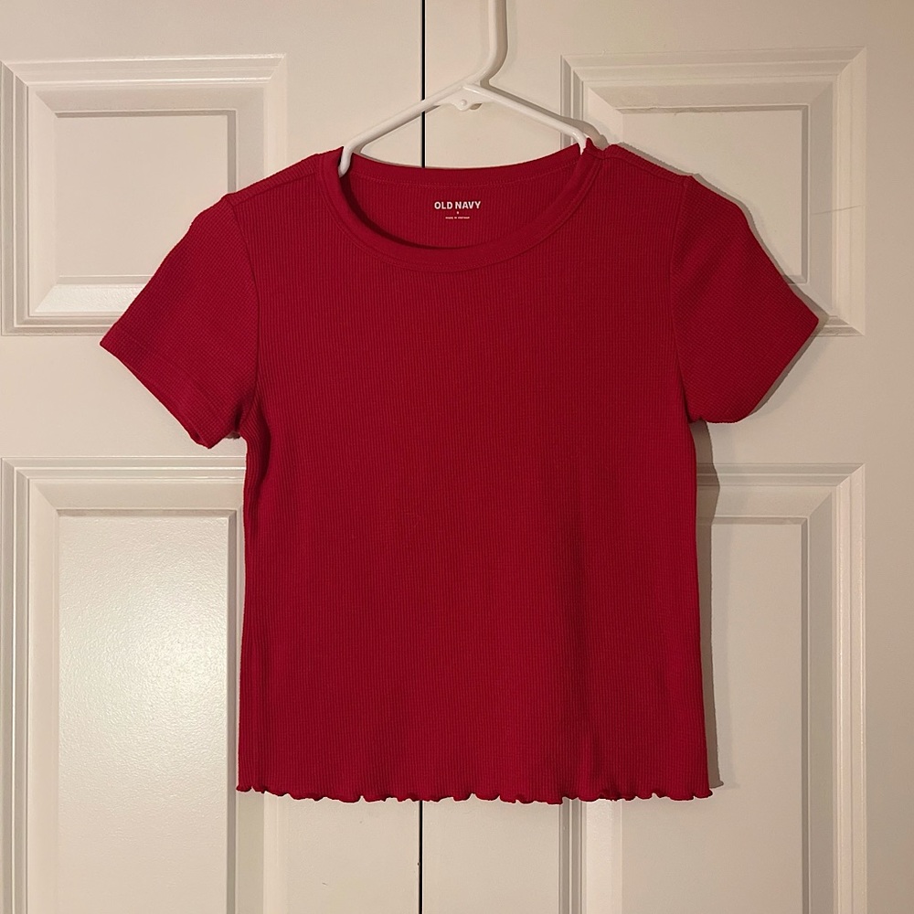 Bright red Old Navy short sleeve shirt (small)